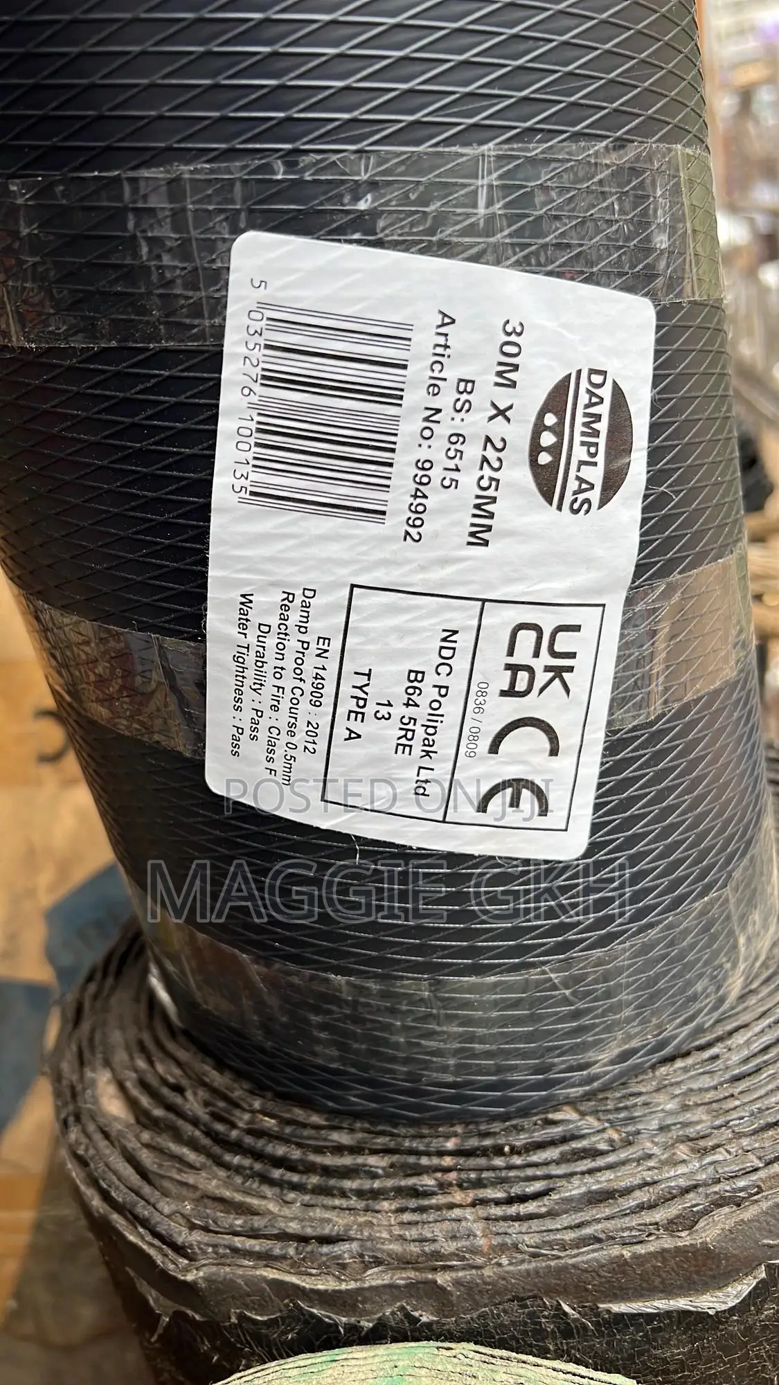 Damplas / Damp Proof Course (Dpc) Membrane 225mm