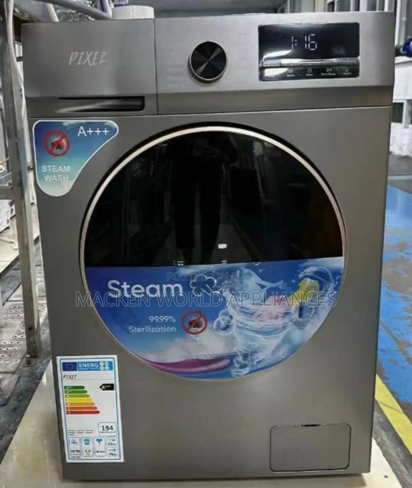 8kg Pixel Front Loader Fully Automatic Washing Machine