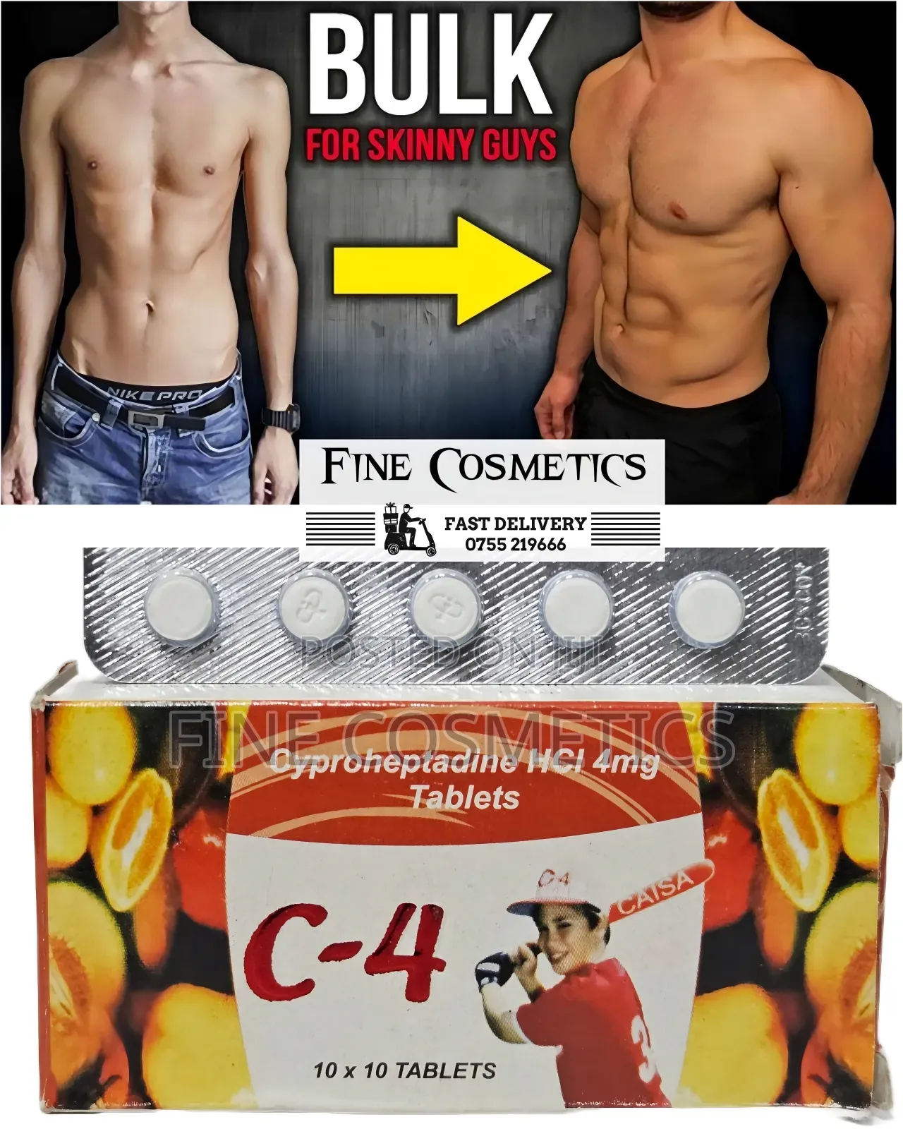 C4 Hip Up + Buttock Curvy Figure Enhancer Pills 100 Tablets