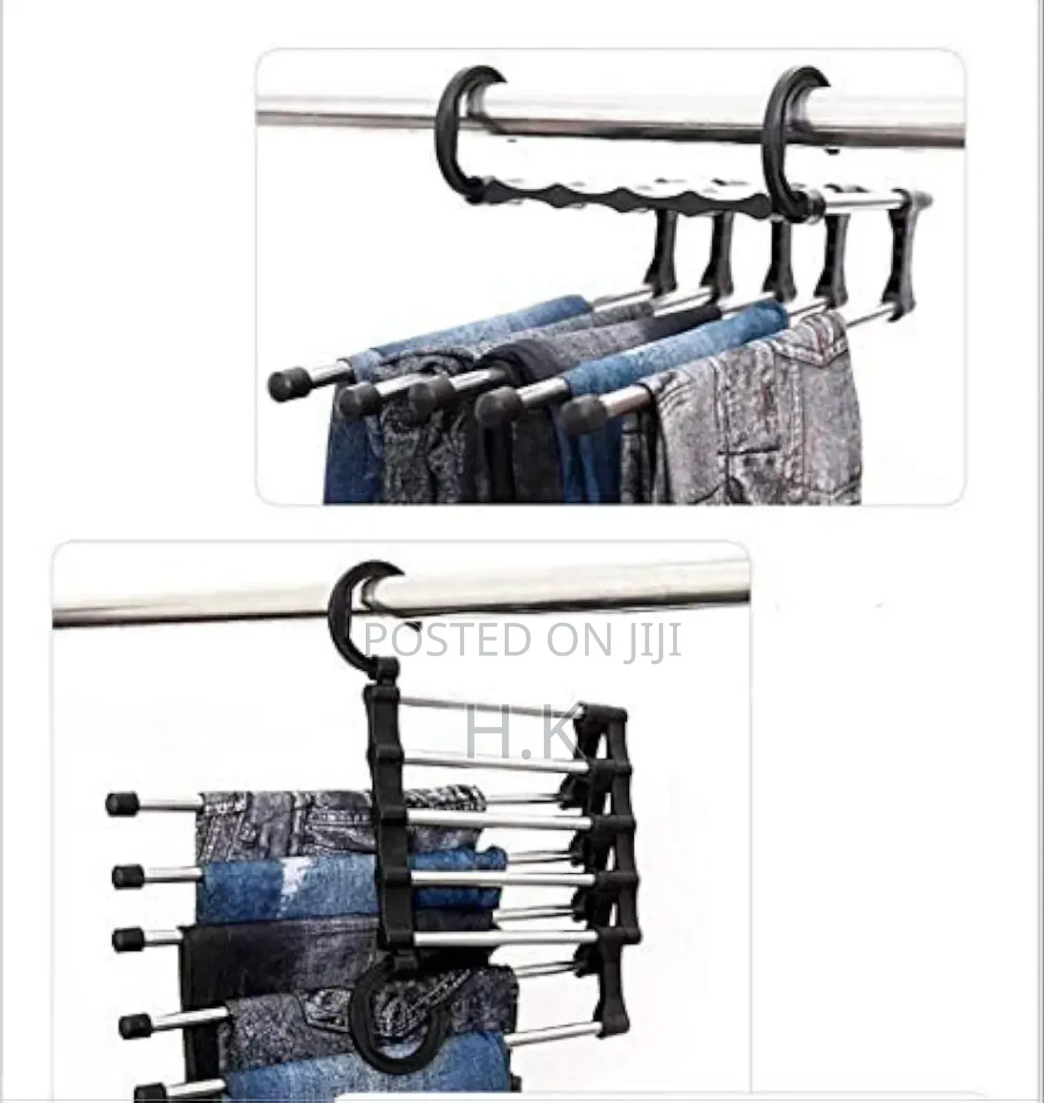 5-in-1 Multi-Layer Stainless Steel Pants Hanger.