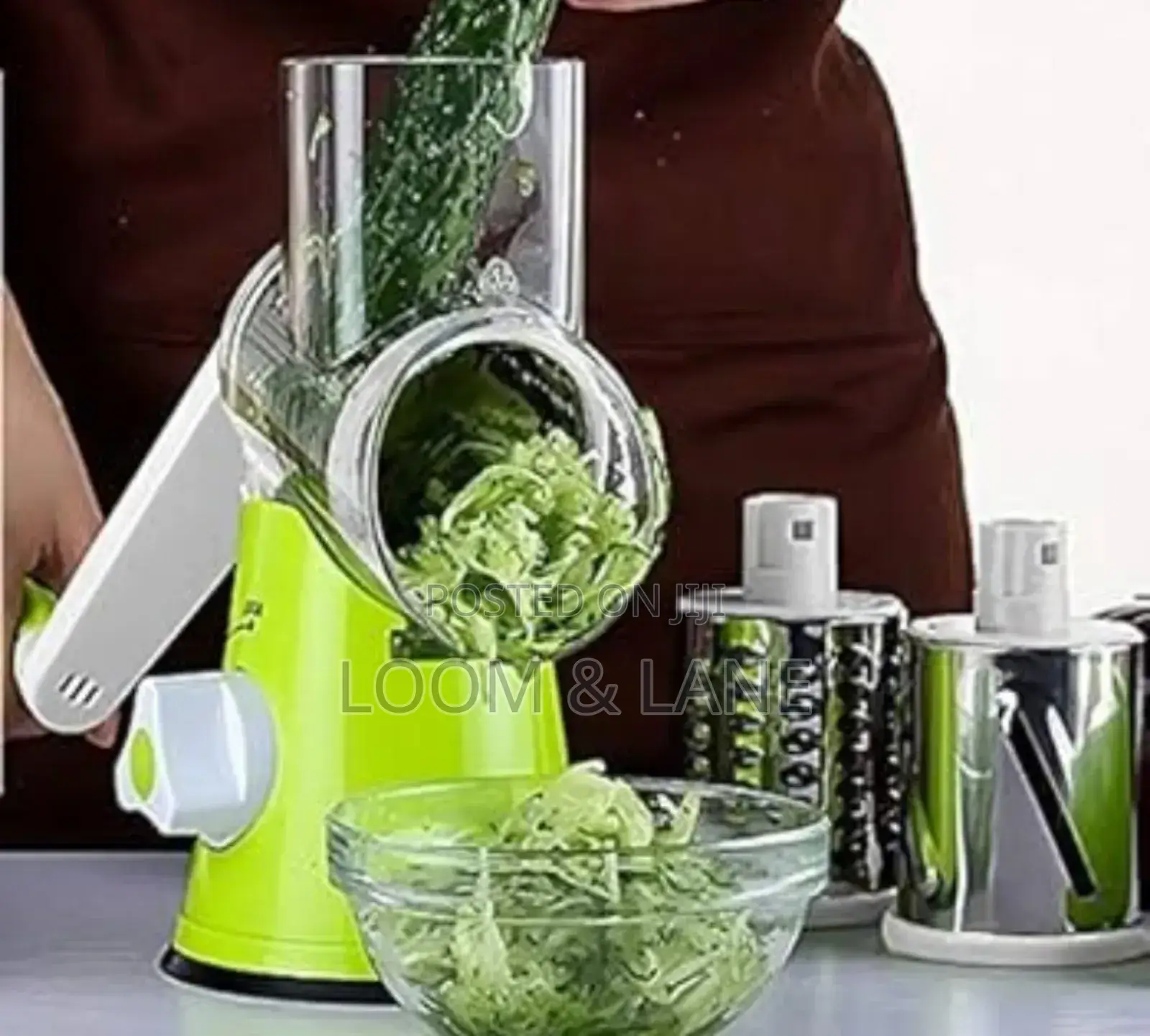 Manual Grater 3 in 1 Rotary Shredder Slicer and Grinder