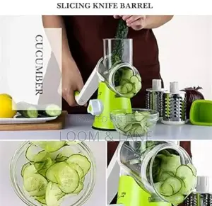 Manual Grater 3 in 1 Rotary Shredder Slicer and Grinder