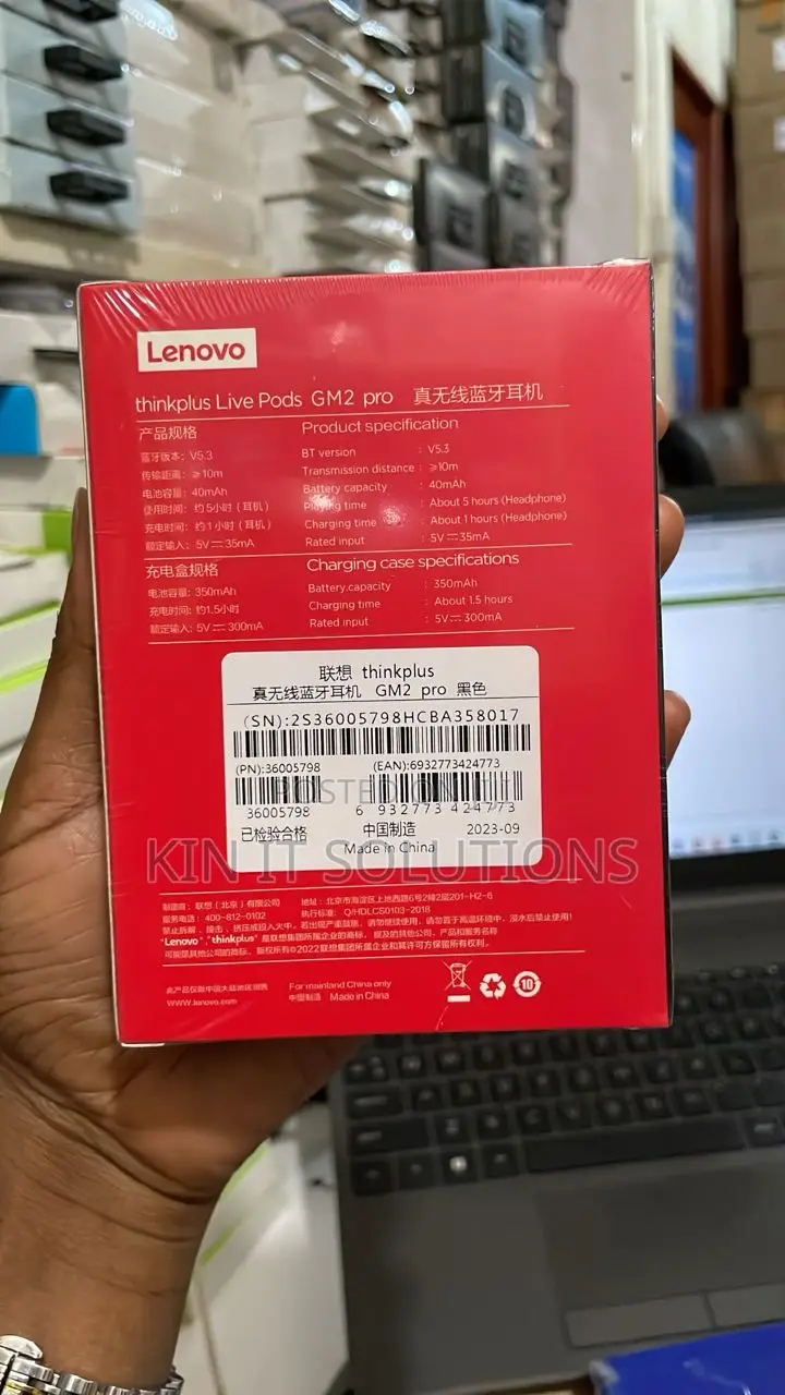 Lenovo Gm2 Bluetooth Earbuds.