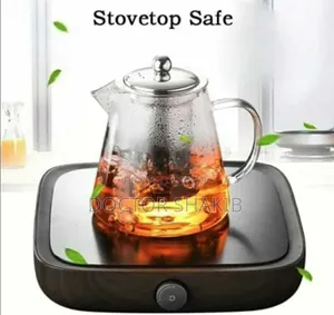 950ml Transparent Round Borosilicate Glass Tea Kettle