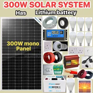 300w Germany Solar System Full Kit With Lithium Ion Battery