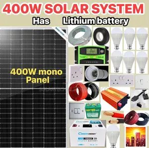 400w Germany Solar System Kit With Lithium Ion Battery