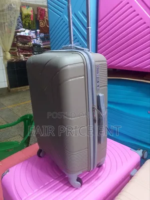 Classy Pure Rubber Plastic Suitcase. Medium.( Gray)