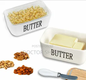 Brand New Ceramic Butter Dish and Knife