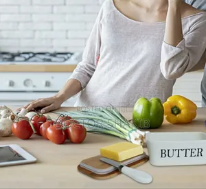 Brand New Ceramic Butter Dish and Knife