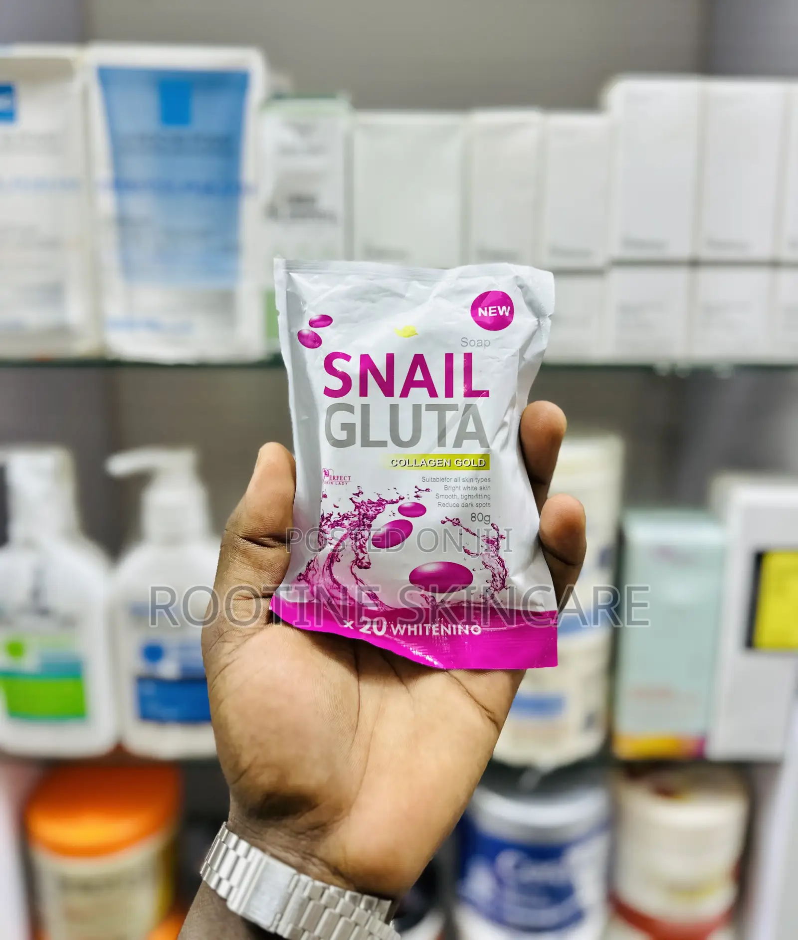 Snail Gluta Collagen Gold Whitening Soap