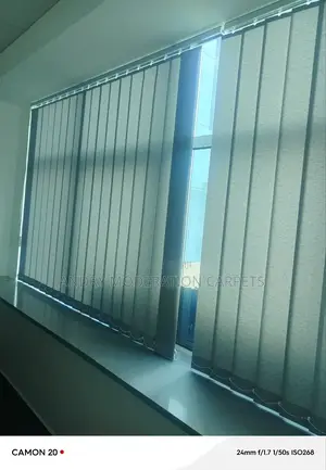 Grey Vertical Blind Curtains