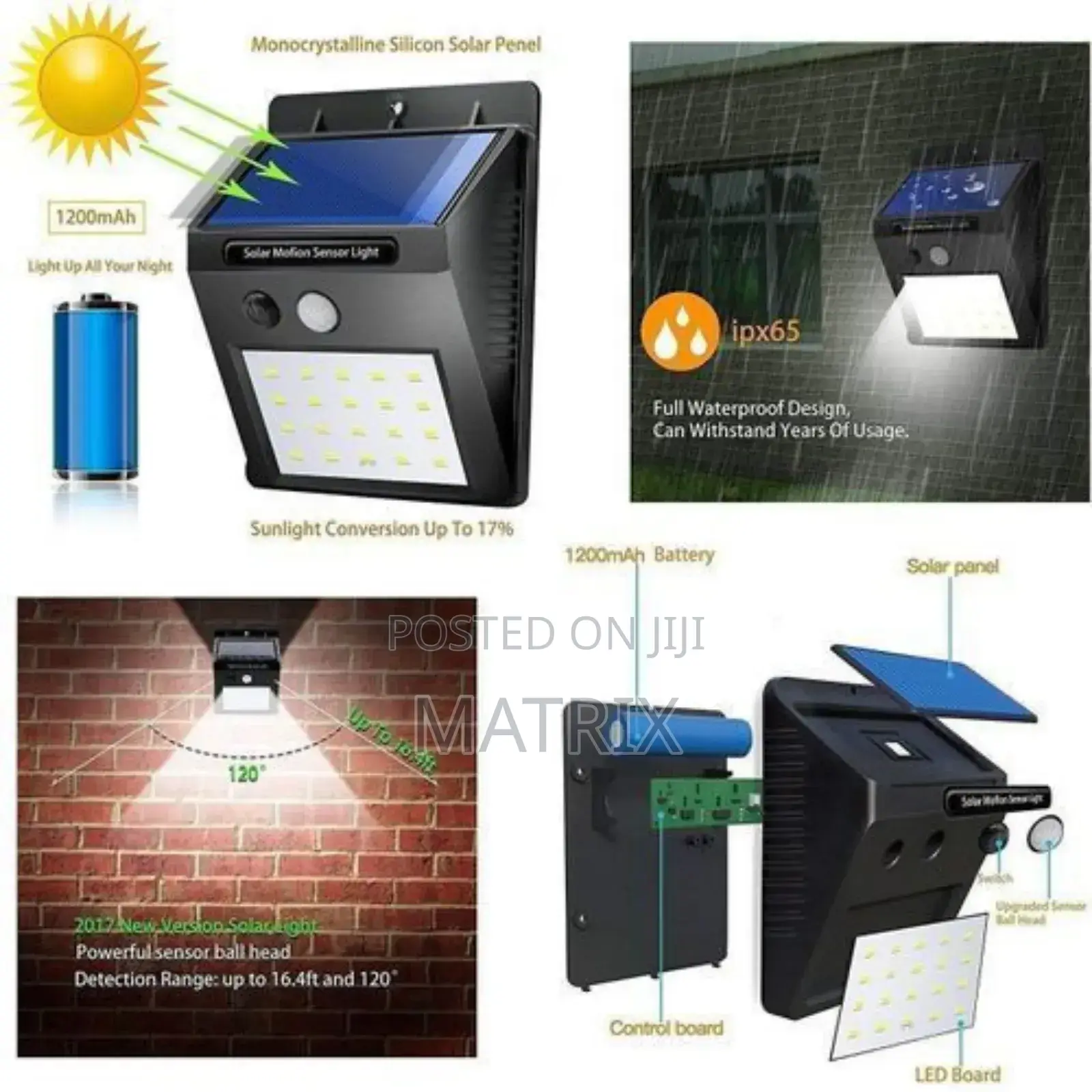 2 Pack 20leds Solar Panel Pir Motion Sensor Wall Light