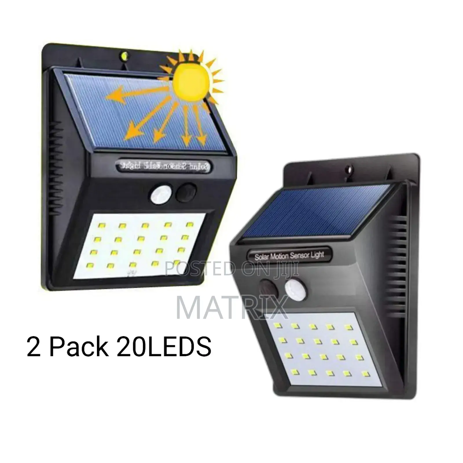 2 Pack 20leds Solar Panel Pir Motion Sensor Wall Light