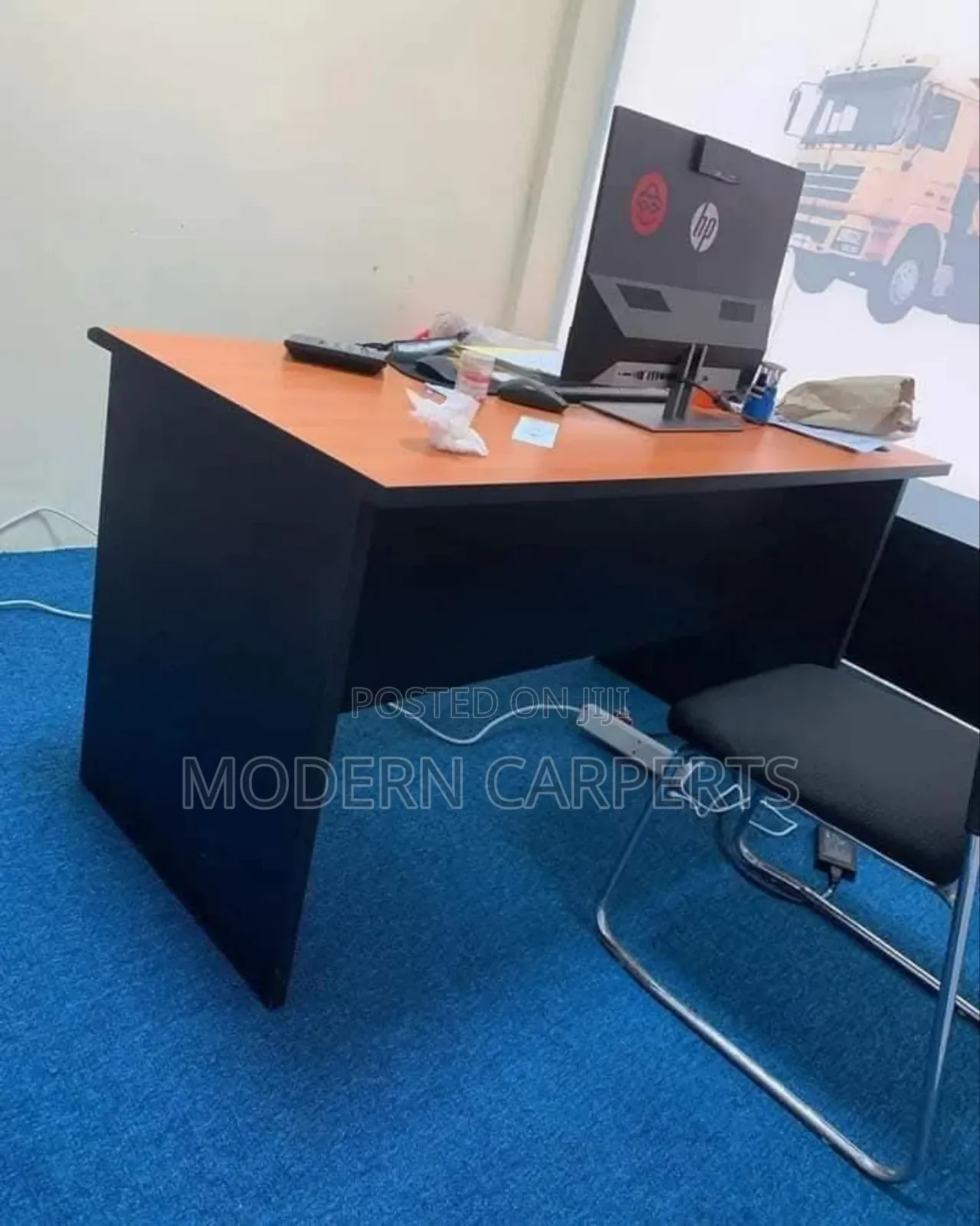 Blue Office Wollen Carpets