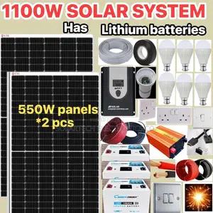 1100w Germany Solar System Kit With Lithium Ion Batteries
