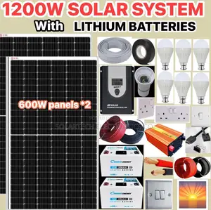 1200w Germany Solar System Kit With Lithium Ion Batteries