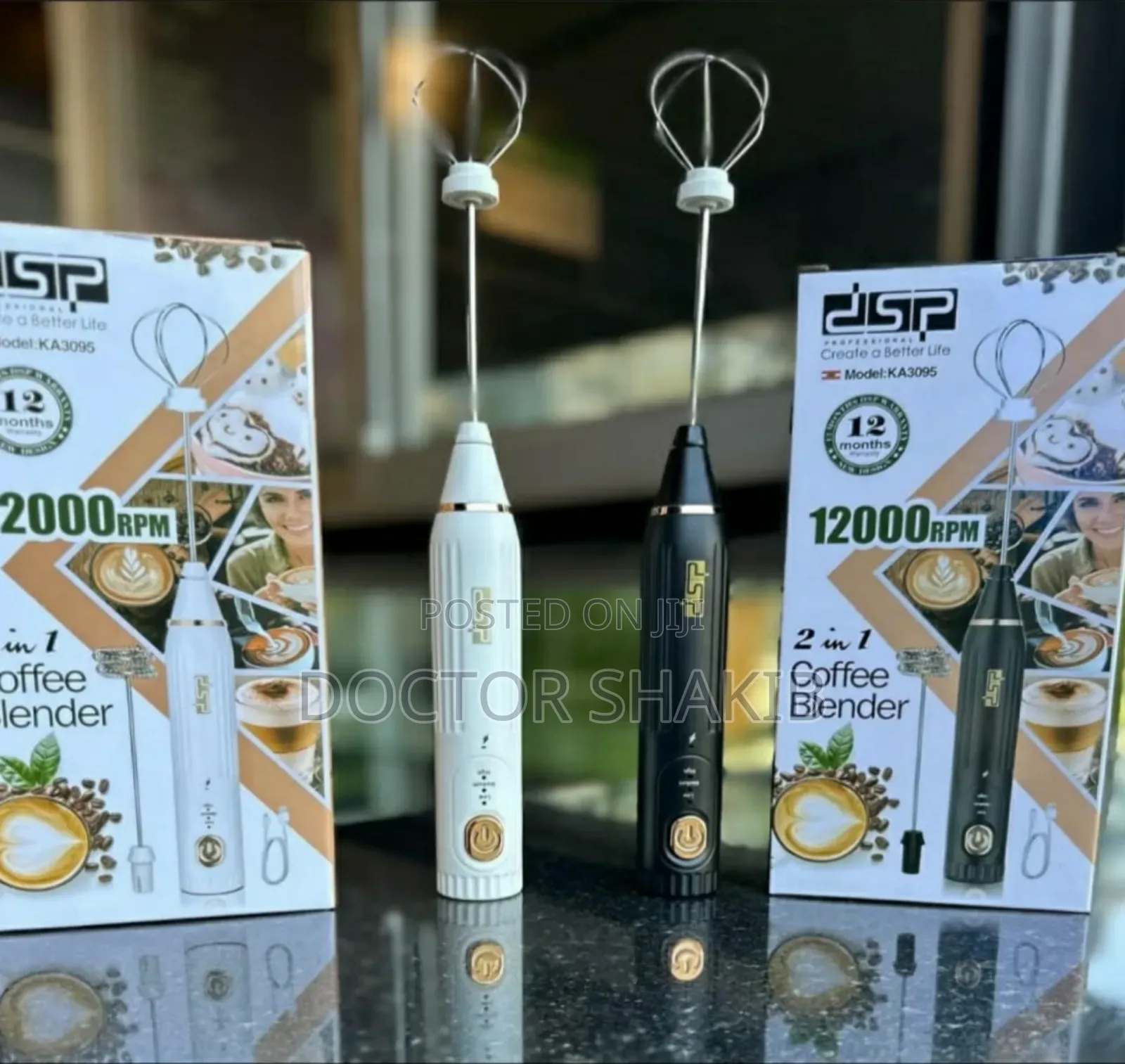 New DSP Rechargeable Coffee Mixer Milk Frother