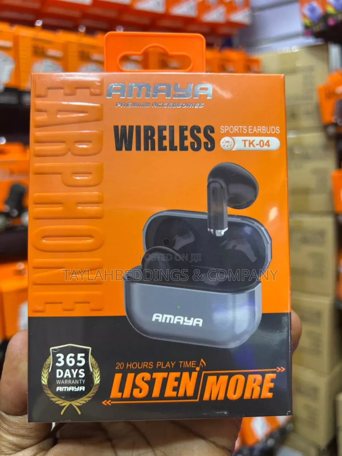 Amaya Tk04 Sport True Wireless Earbuds Black