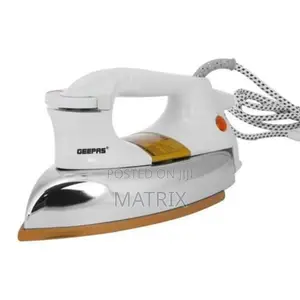 Geepas Heavy Weight Dry Iron Non Stick Sole Plate