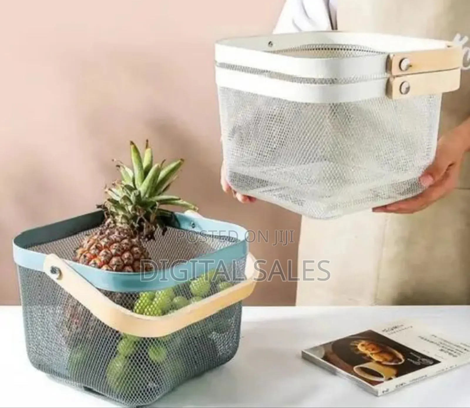 Classy Mesh Fruit Basket-White 1pc