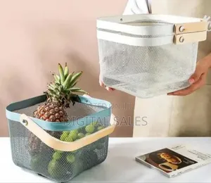 Classy Mesh Fruit Basket-White 1pc