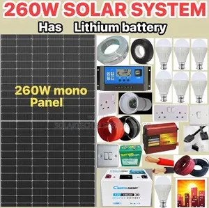 260w Solar Energy System Kit / Includes Lithium Ion Battery
