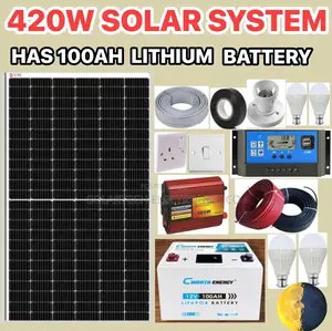 420w Solar Energy System Kit / Includes Lithium Ion Battery
