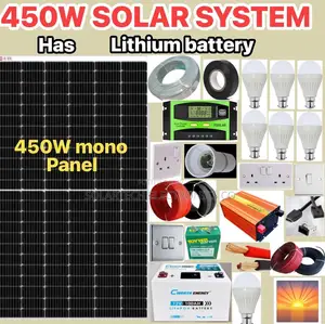 450w Solar Energy System Kit / Includes Lithium Ion Battery
