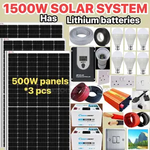 1500w Solar Energy System/ Includes Lithium Ion Batteries
