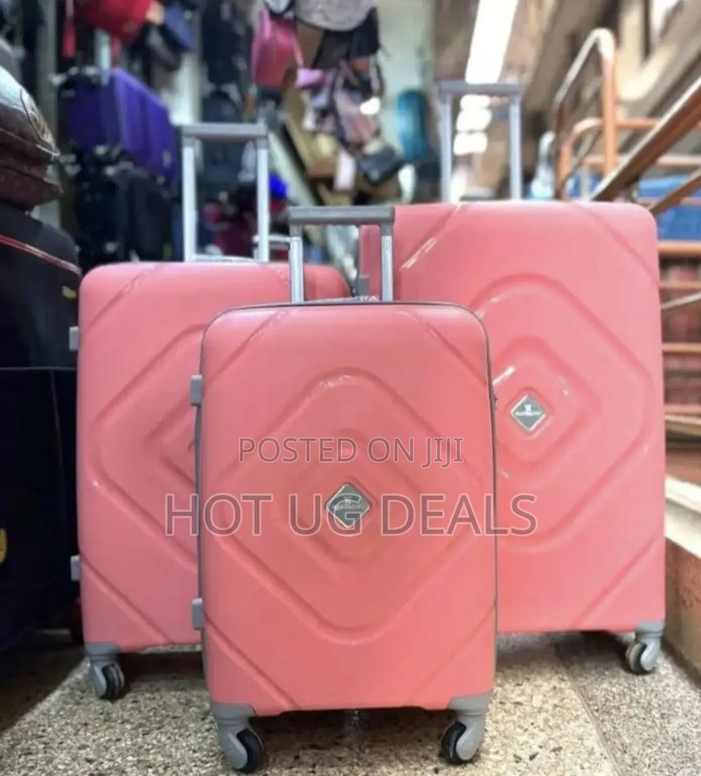 3 In 1 Luggage Suitcase Waterproof  Rubber Suitcase