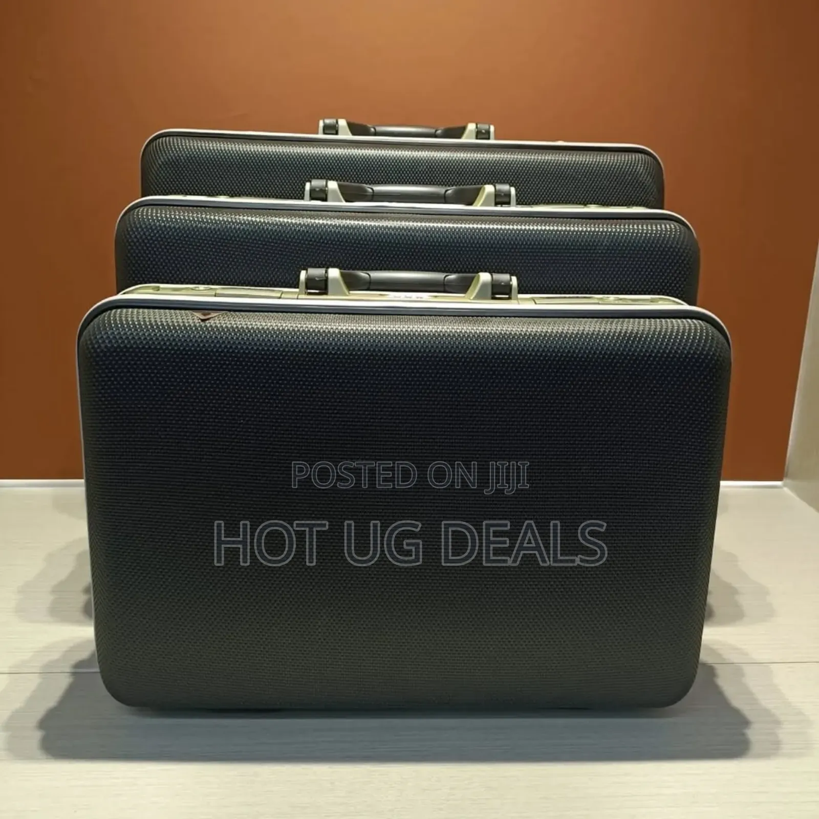 3pcs Coffee Laptop Briefcase With Code Lock' Men's Gift