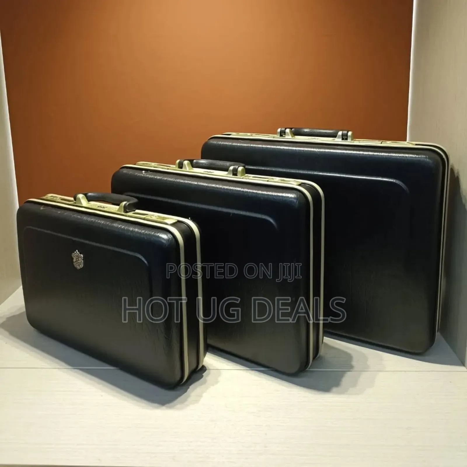 3pcs Coffee Laptop Briefcase With Code Lock' Men's Gift