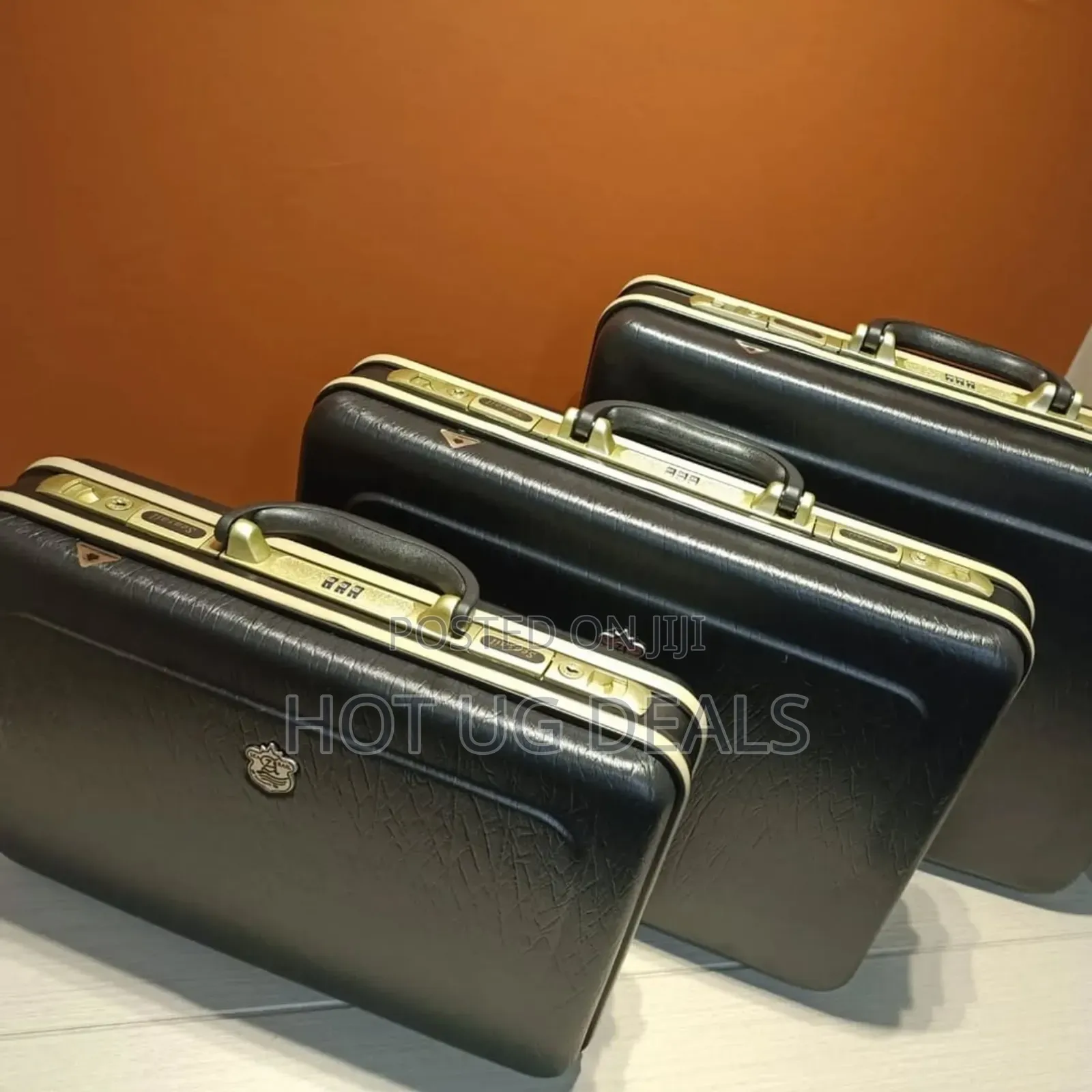 3pcs Coffee Laptop Briefcase With Code Lock' Men's Gift