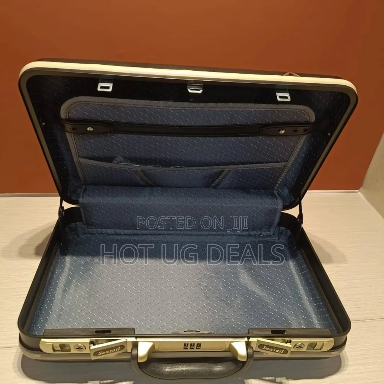3pcs Coffee Laptop Briefcase With Code Lock' Men's Gift