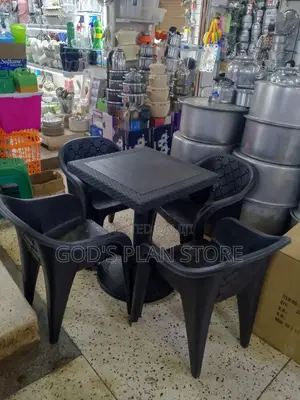 High Class Plastic Sofa Chairs and Table Set
