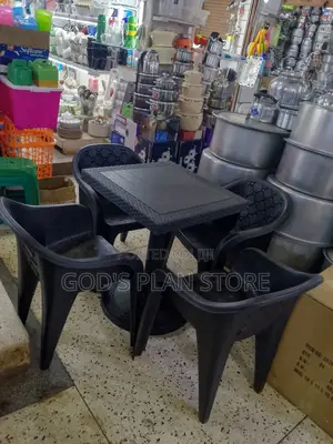 High Class Plastic Sofa Chairs and Table Set