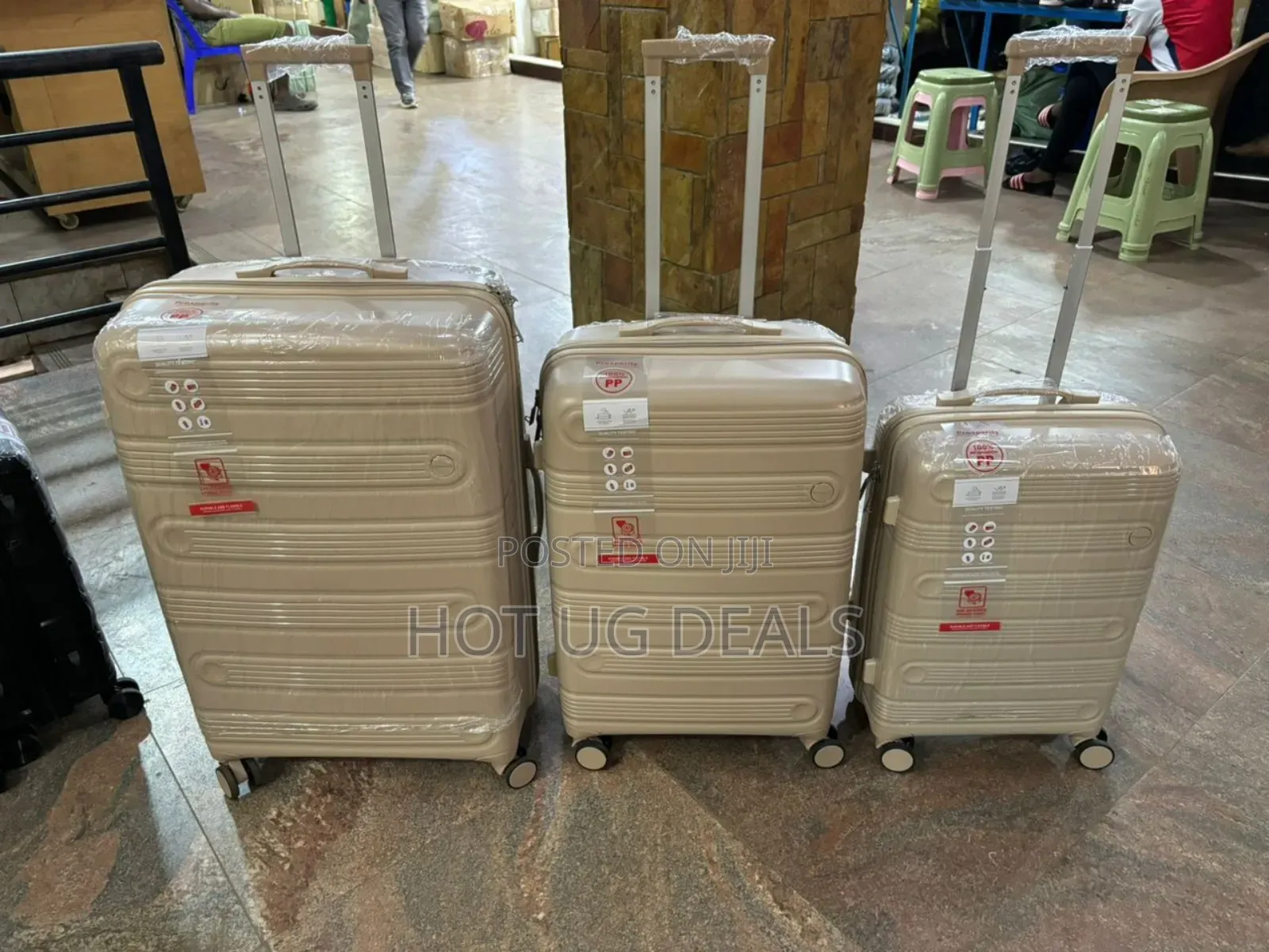 3pcs 3 In1 Travel Waterproof Suitcases- Multicolor