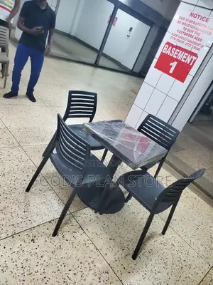 Square Table and Chairs Plastic Set