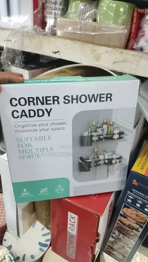 Adhesive Bathroom Storage, Wall Mounted Shower Shelf