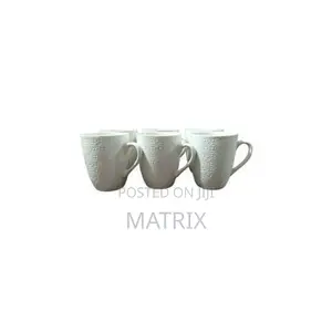 6 Pieces Set of Tea Coffee Cups - White