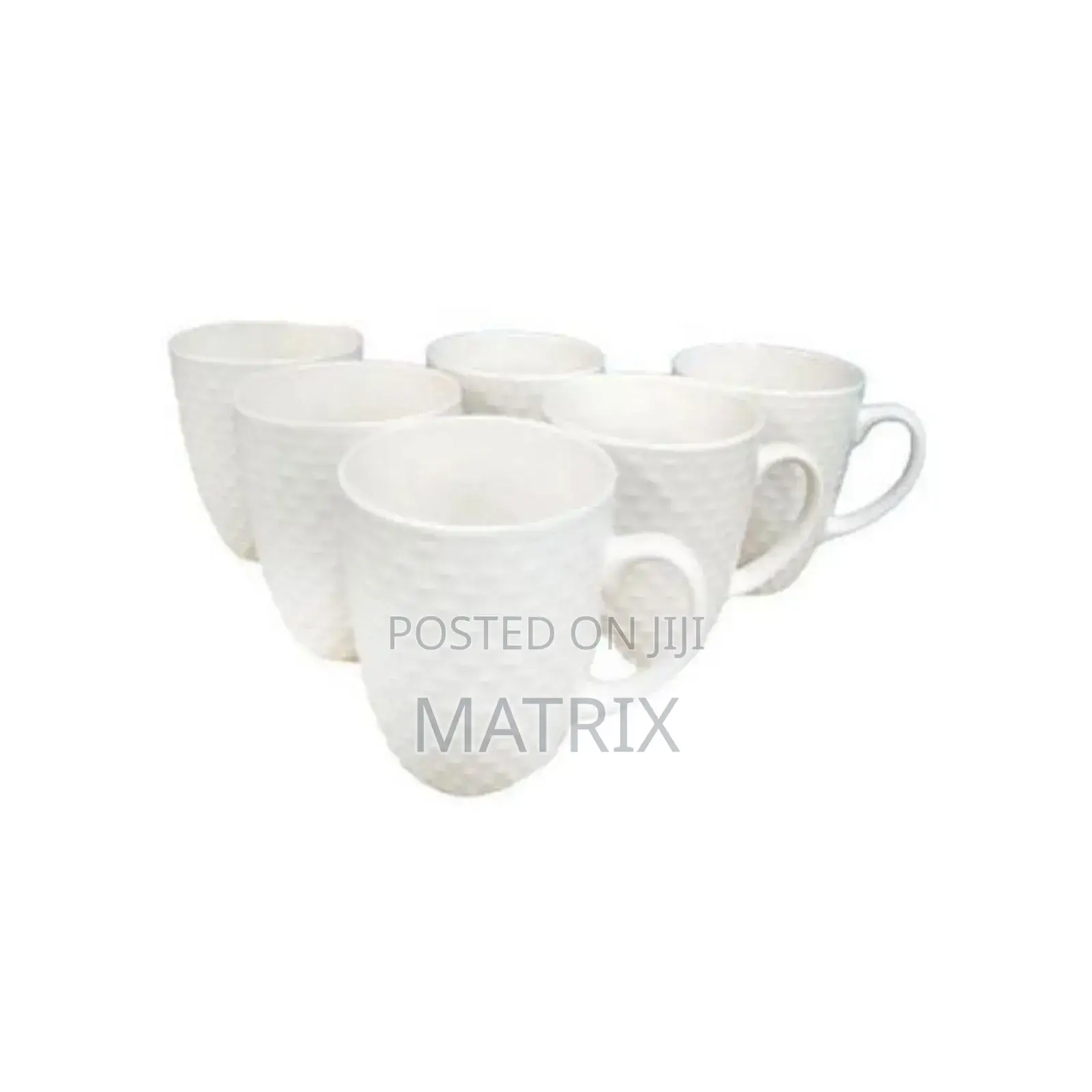 6 Pieces Set of Tea Coffee Cups - White
