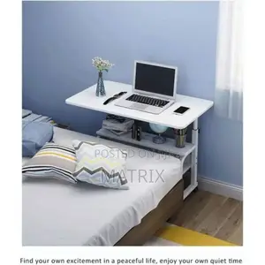 Adjustable Overbed Mobile Computer Work Table Workstation