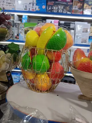 Golden Metallic Fruit Basket