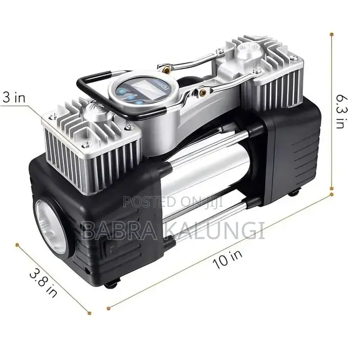 Car Air Compressor Pump With Digital Display Gauge Light