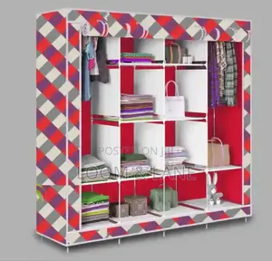Wood Printed Indoor Foldable Wardrobe for Clothes