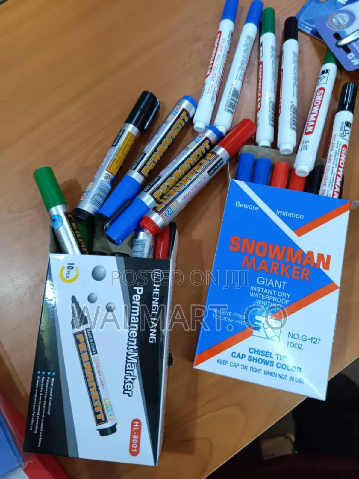 I Box of Permanent and Snowman Markers