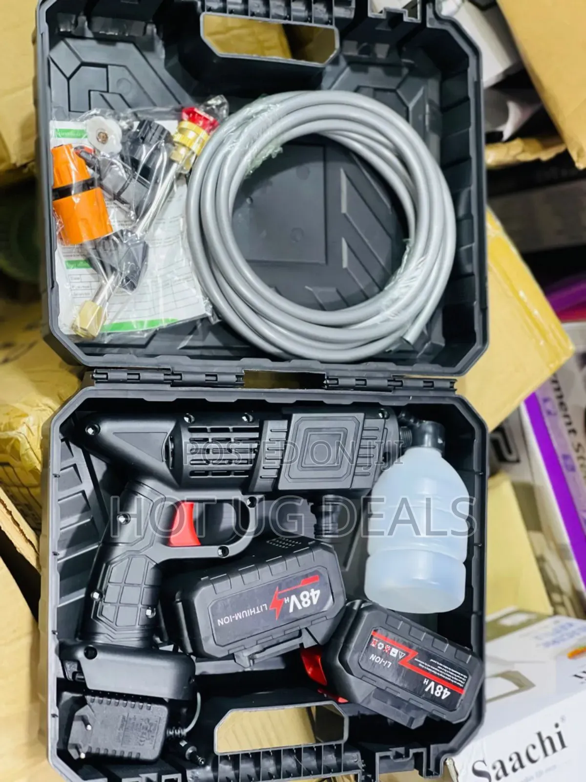48v Rechargeable Battery Car Pressure Washer Gun Two Battery