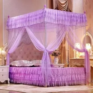5x6 Mosquito Net With Stands Varying Design - Lightpurple