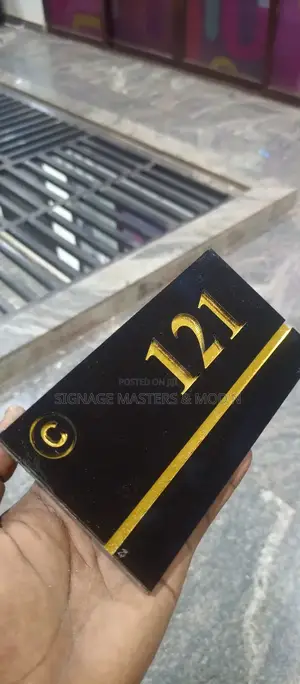 Gold and Black Executive Door Labels