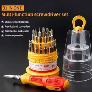 31 In 1 Magnetic Screw Driver Tool Set - Red,Yellow